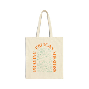 Praying Pelican Missions Icon Canvas Tote Bag
