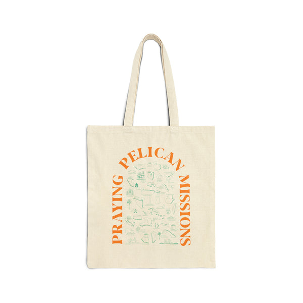 Praying Pelican Missions Icon Canvas Tote Bag